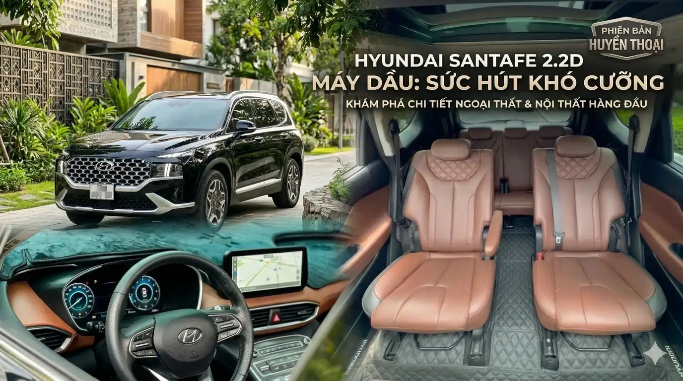 Đánh giá Santafe máy dầu 2.2D: Sức hút khó cưỡng và giá trị bền vững