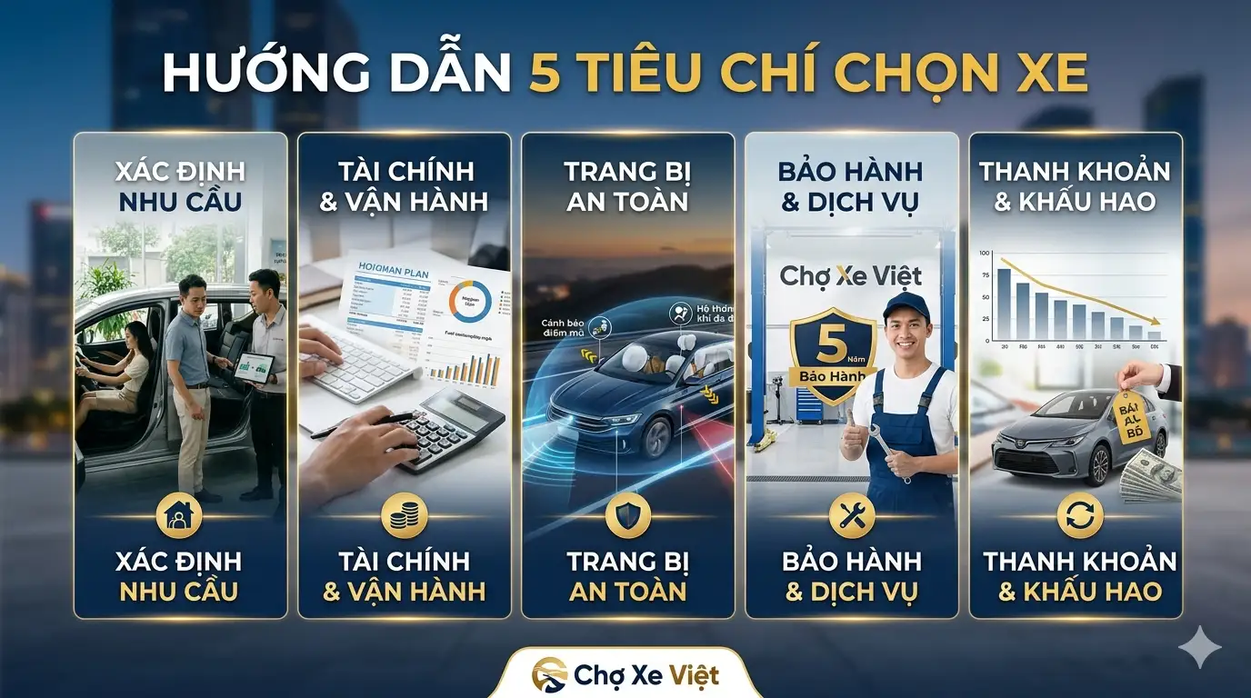 5 tiêu chí lựa chọn xe ô tô tối ưu cho người mua lần đầu