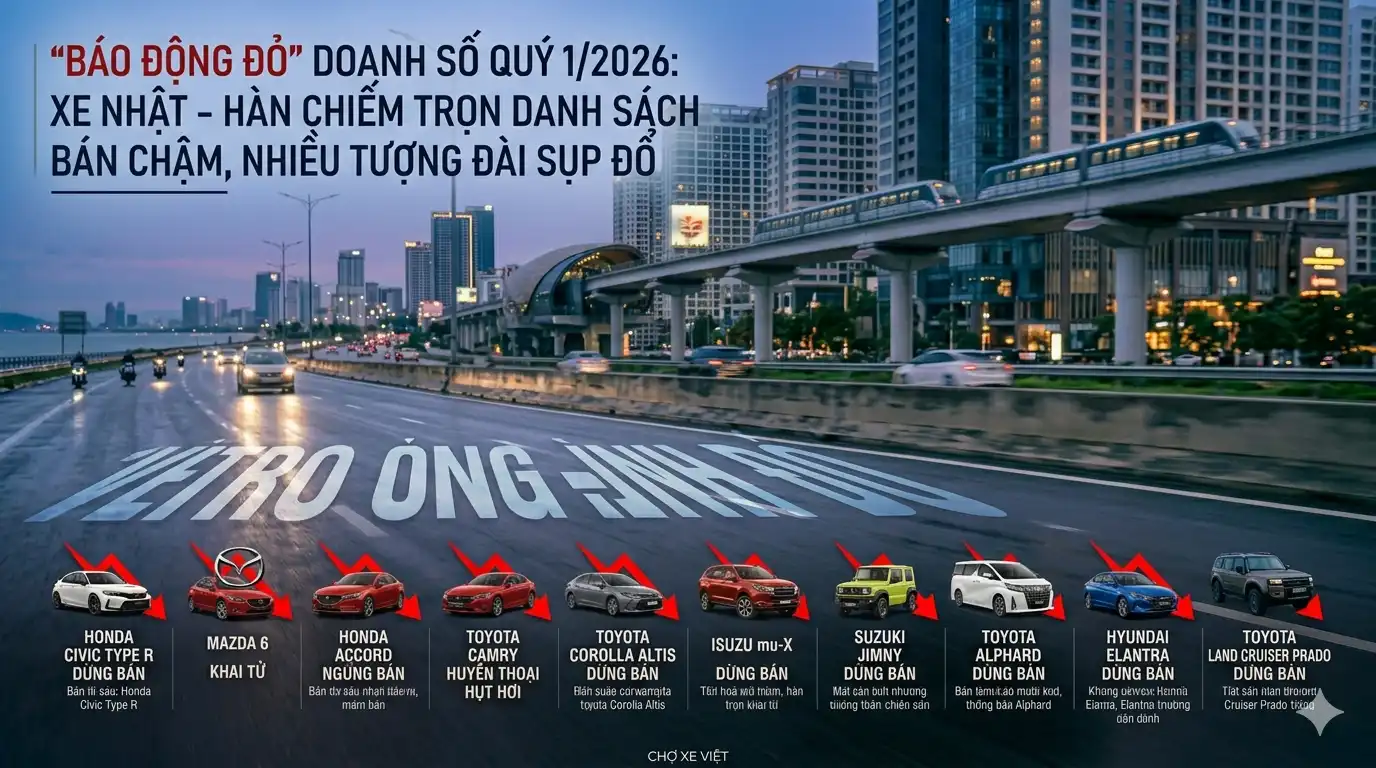 Cập nhật 10 mẫu xe bán chậm nhất quý 1/2026 tại Việt Nam: Nhiều cái tên gây "Sốc".