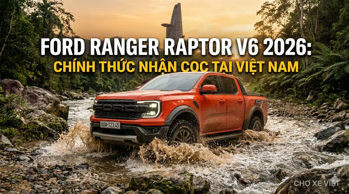 Giá xe Ford Ranger Raptor 2026 Máy Xăng V6 Mới Nhất: Ưu Đãi Và Thông Số
