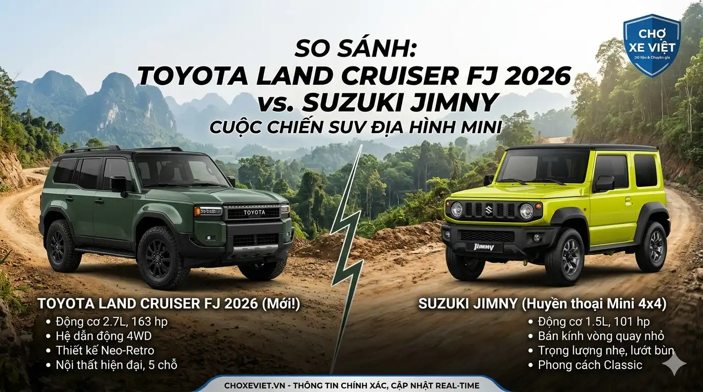 Toyota Land Cruiser FJ 2026 và Suzuki Jimny: Kèo đấu SUV địa hình cỡ nhỏ cực nóng