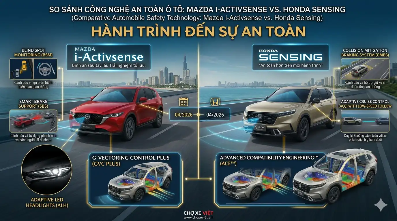 Honda CR-V và Mazda CX-5: Xe nào bảo vệ hành khách tốt hơn?