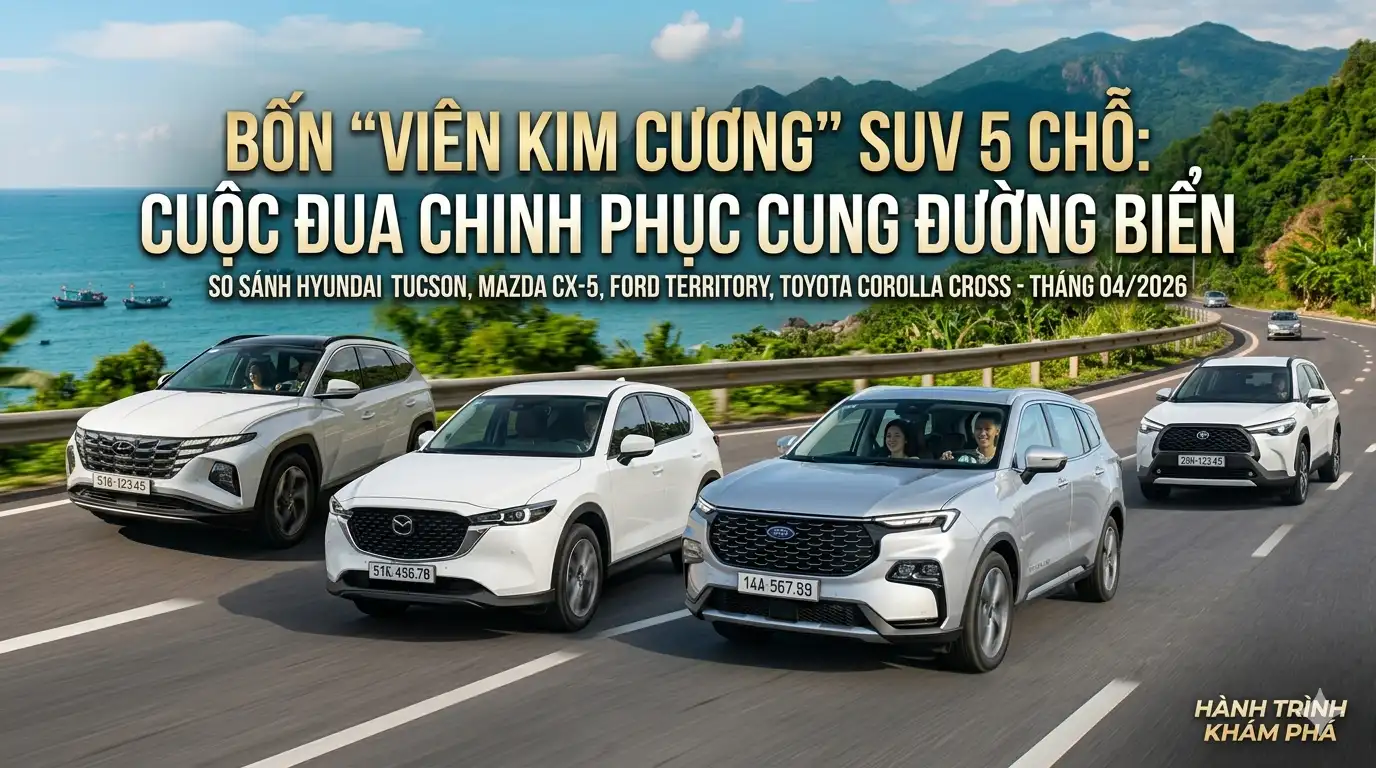 Giá xe SUV cũ 5 chỗ tháng 04/2026: Tucson, CX5, Territory, Corolla Cross
