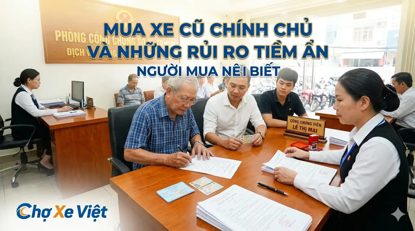 Mua xe cũ chính chủ và những rủi ro tiềm ẩn người mua cần lưu ý