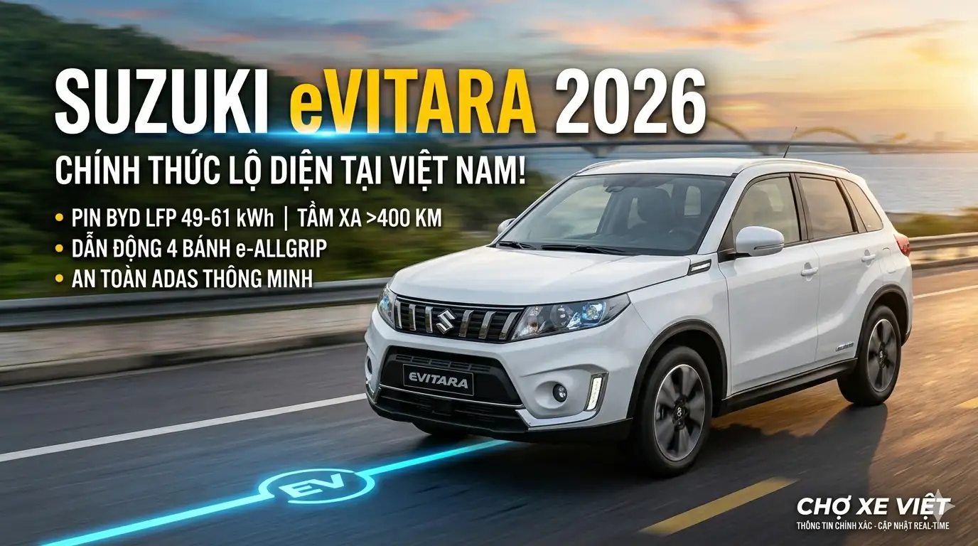 Xe điện Suzuki eVitara 2026: Khi nào về Việt Nam và giá bao nhiêu?