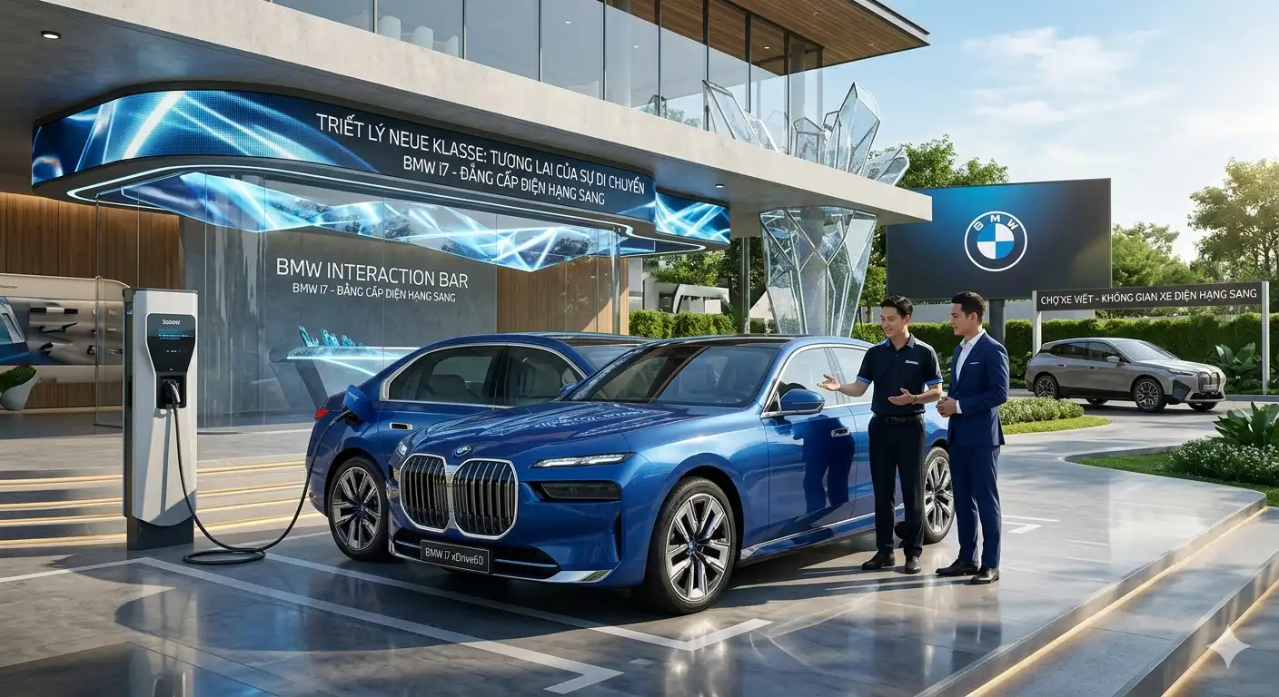 Mẫu xe điện hạng sang BMW i7 xDrive60 phiên bản 2026 với triết lý thiết kế Neue Klasse