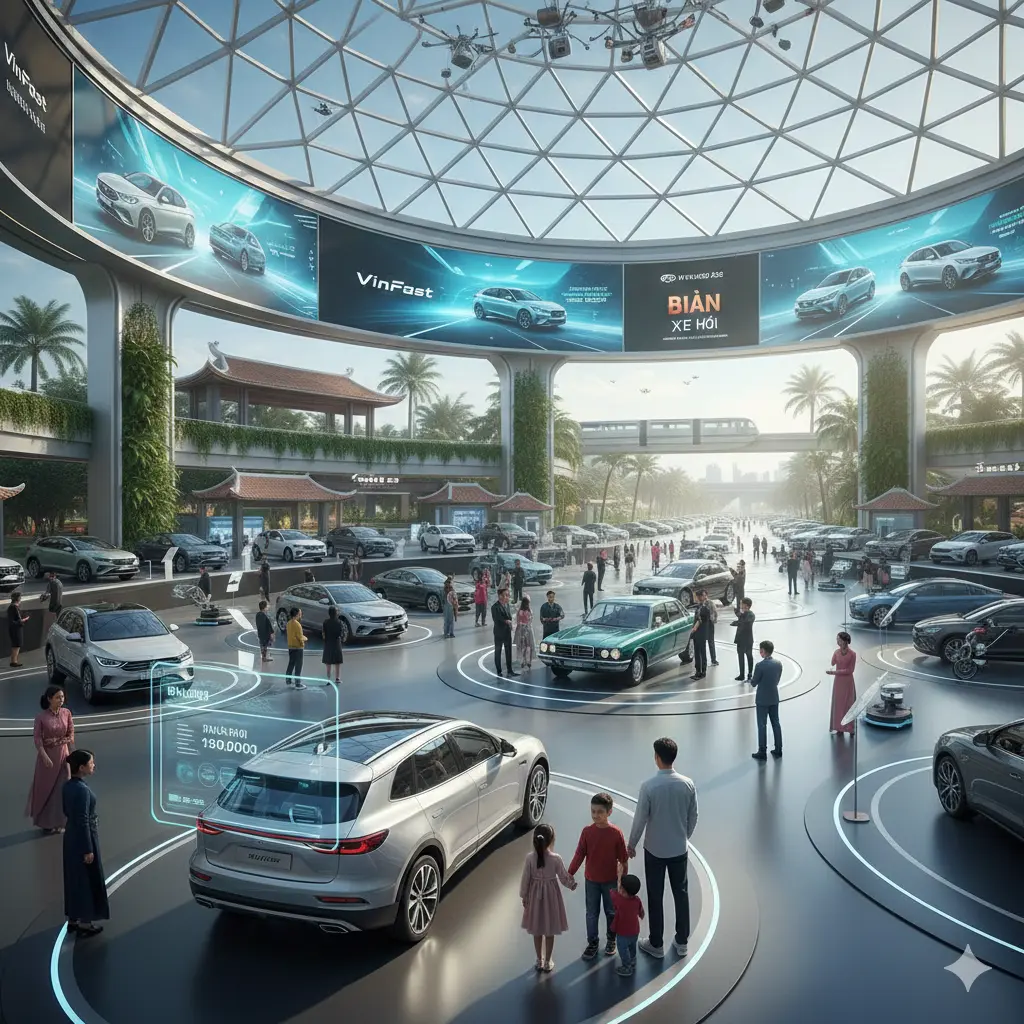 Chợ mua bán xe hơi Sài Gòn sầm uất và hiện đại