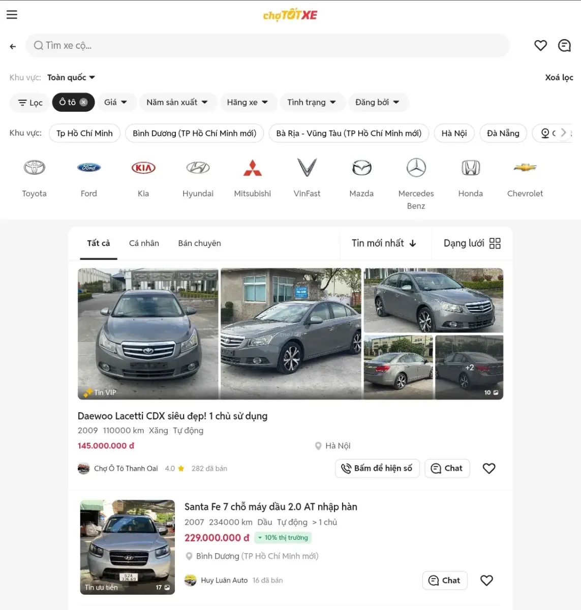 Chợ Tốt Xe