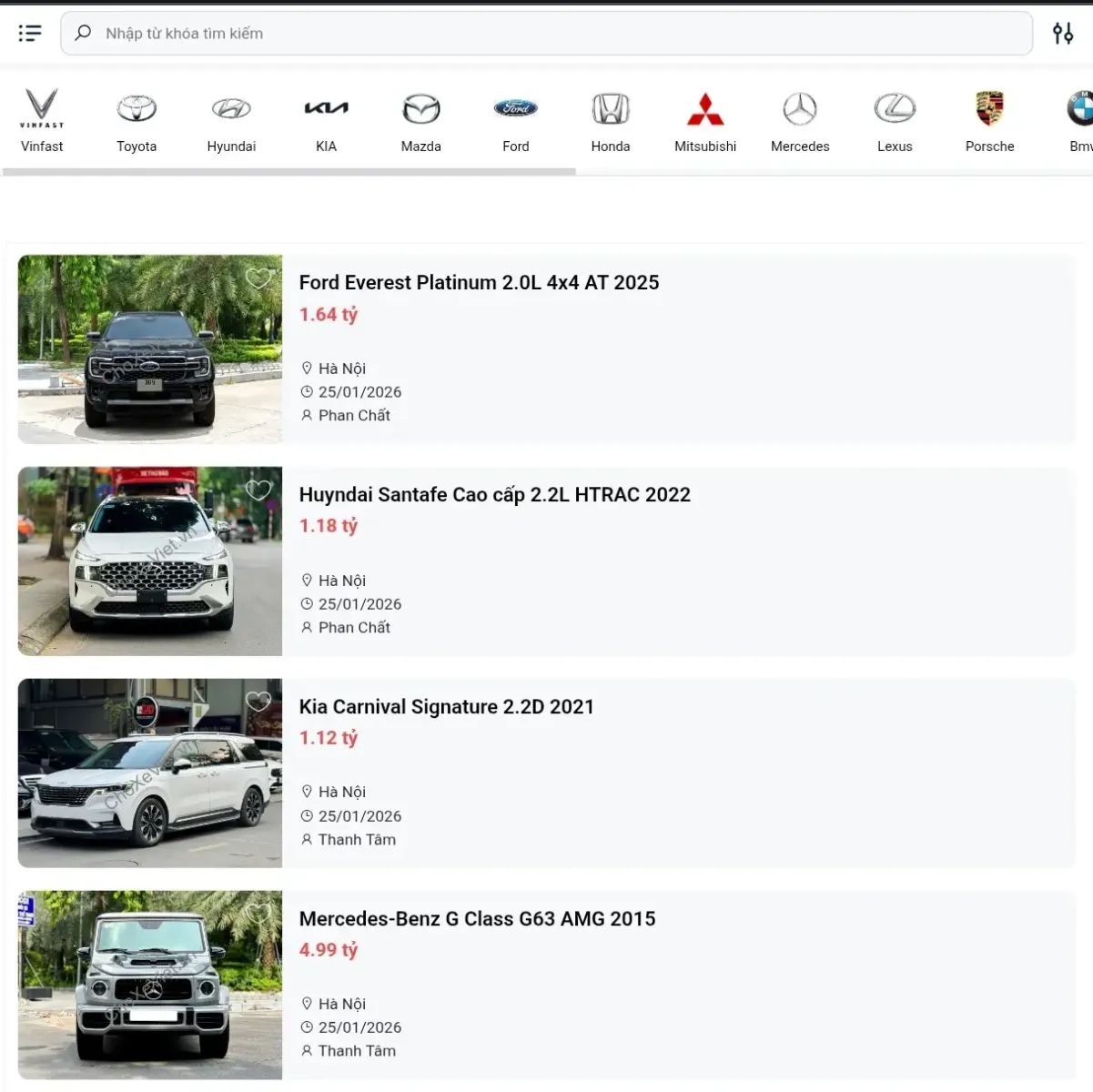 Chợ xe việt - Website mua bán ô tô hàng đầu Việt Nam