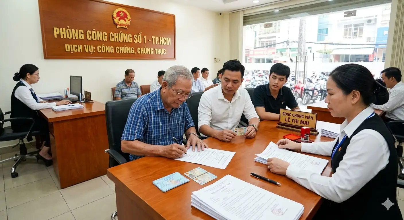 Quy trình công chứng hợp đồng mua bán xe ô tô cũ chính chủ tại phòng công chứng