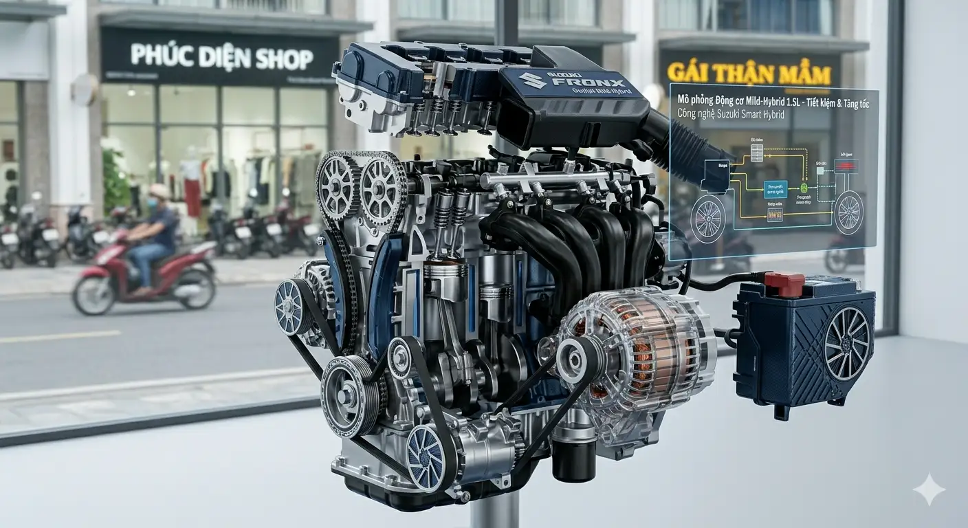 Hệ thống động cơ Mild-Hybrid 1.5L tiết kiệm nhiên liệu của Suzuki Fronx