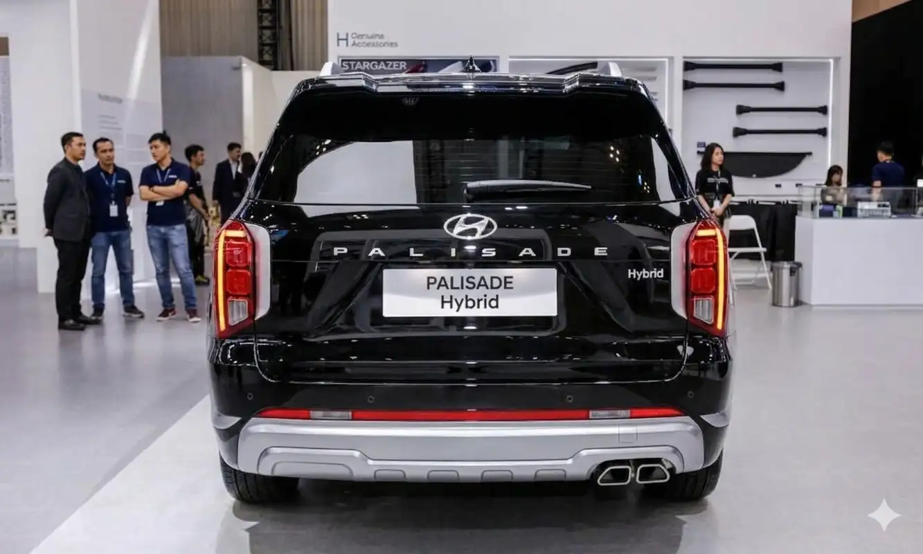 Thiết kế đuôi xe bề thế và cụm đèn hậu LED hiện đại của Hyundai Palisade 2026