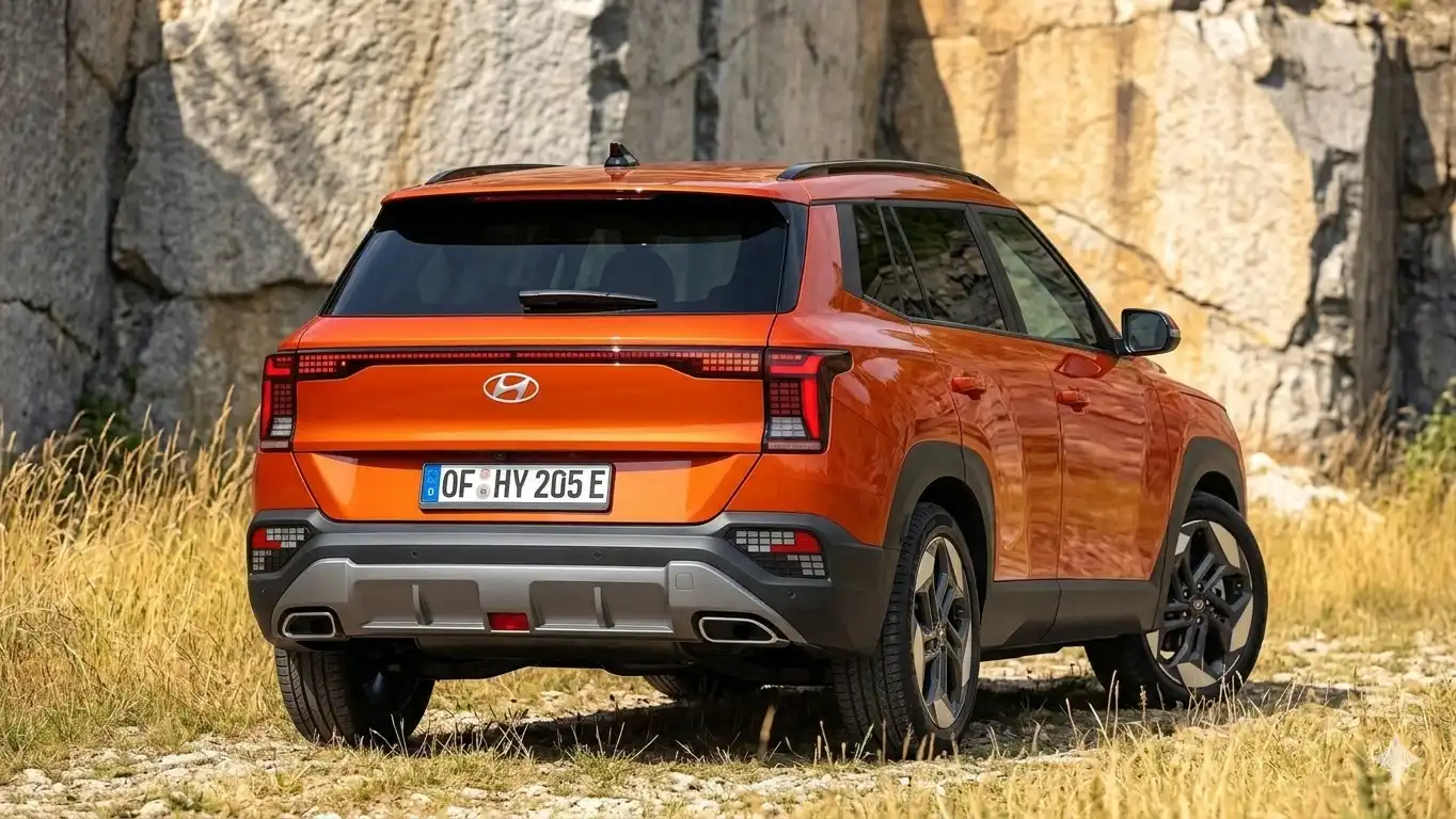 Cụm đèn hậu LED và thiết kế cản sau thể thao của Hyundai Tucson Hybrid mới
