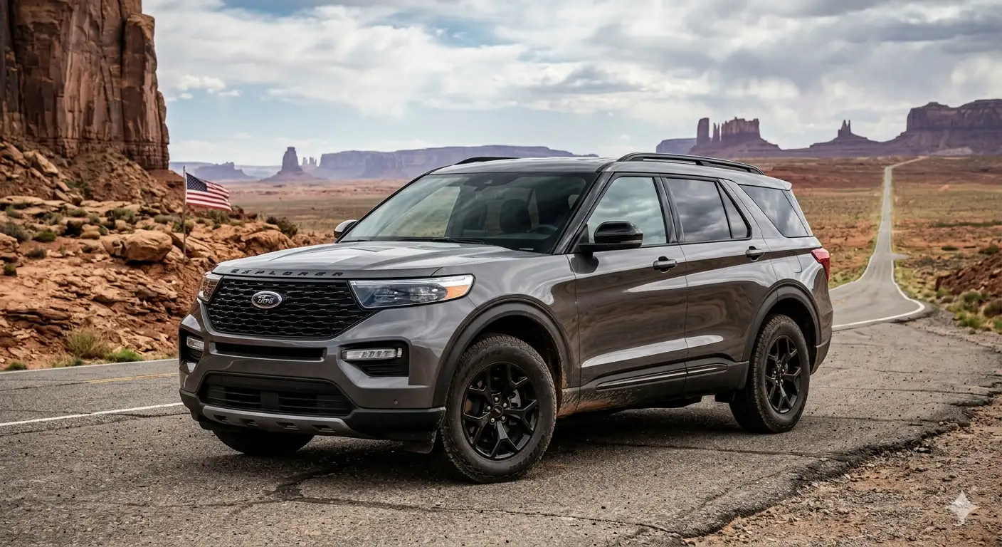 Ford Explorer 2026 thiết kế cơ bắp Mỹ mạnh mẽ và nam tính