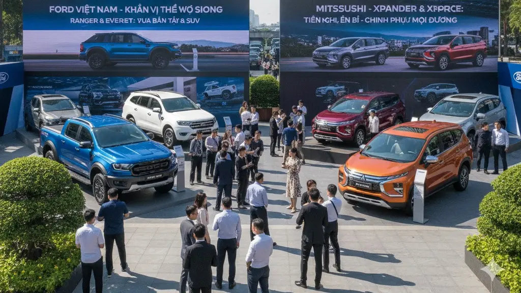 Ford Ranger và Mitsubishi Xpander khẳng định vị thế dẫn đầu phân khúc bán tải và MPV trong bảng xếp hạng thị phần.