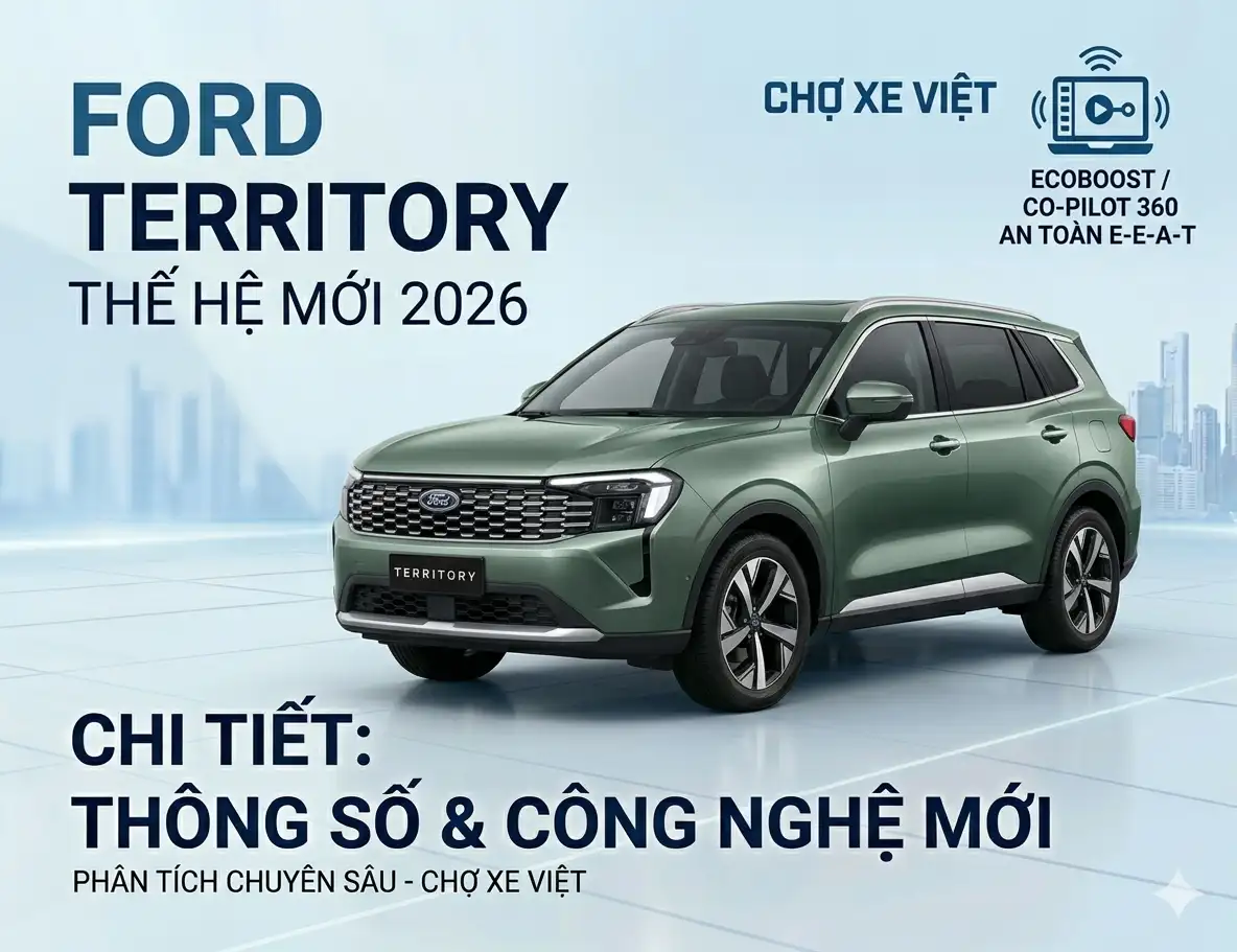 Ford Territory 2026 mạnh mẽ với động cơ Ecoboost và hệ thống hỗ trợ lái Co-Pilot 360
