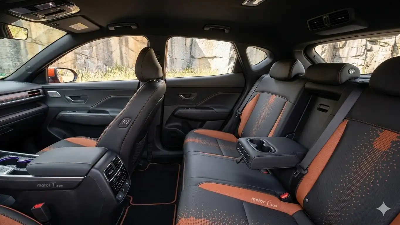 Độ ngả ghế và không gian để chân rộng rãi tại hàng ghế thứ hai của Hyundai Tucson Hybrid