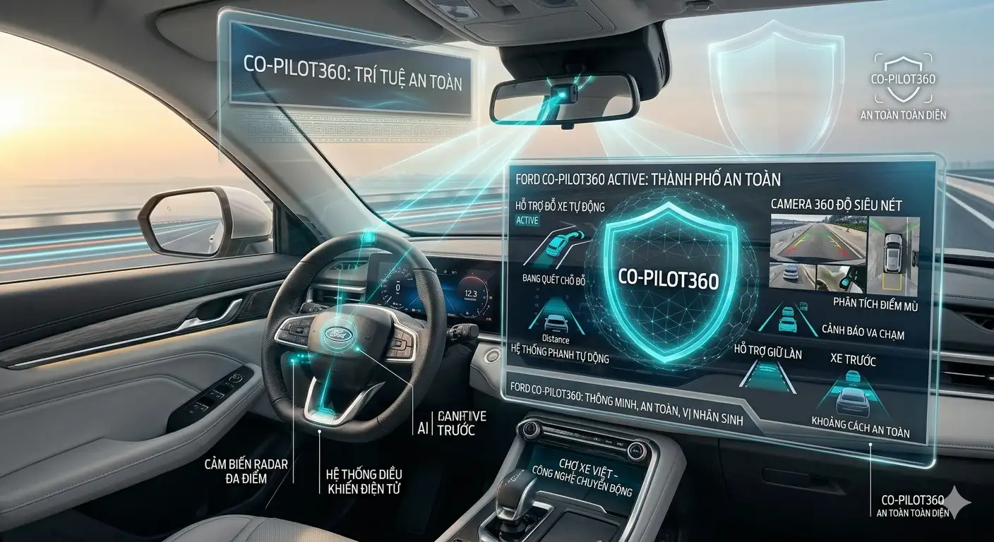 Các tính năng an toàn thông minh trong gói Ford Co-Pilot360 trên Territory 2026.