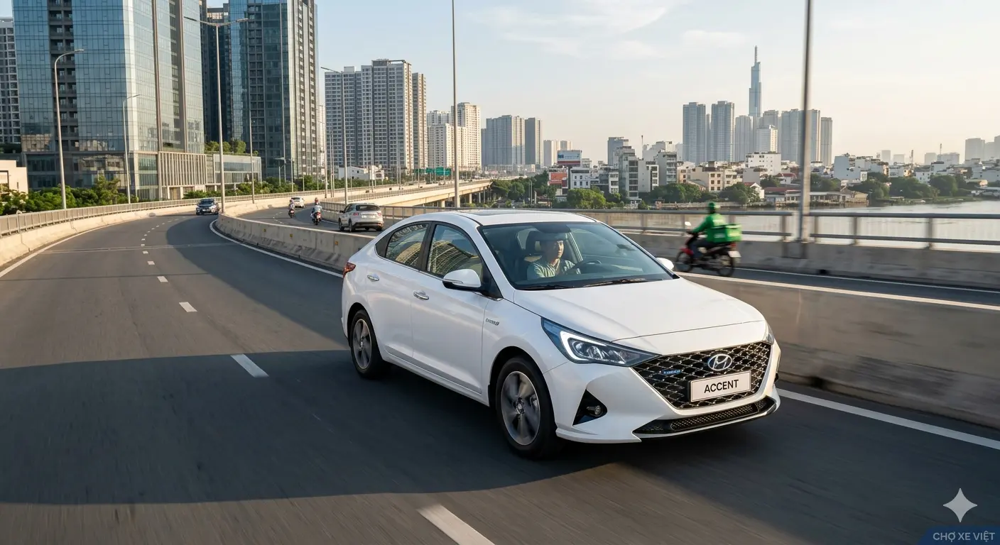 Ngoại thất mẫu xe Hybrid 2026 Hyundai Accent phân khúc Sedan hạng B