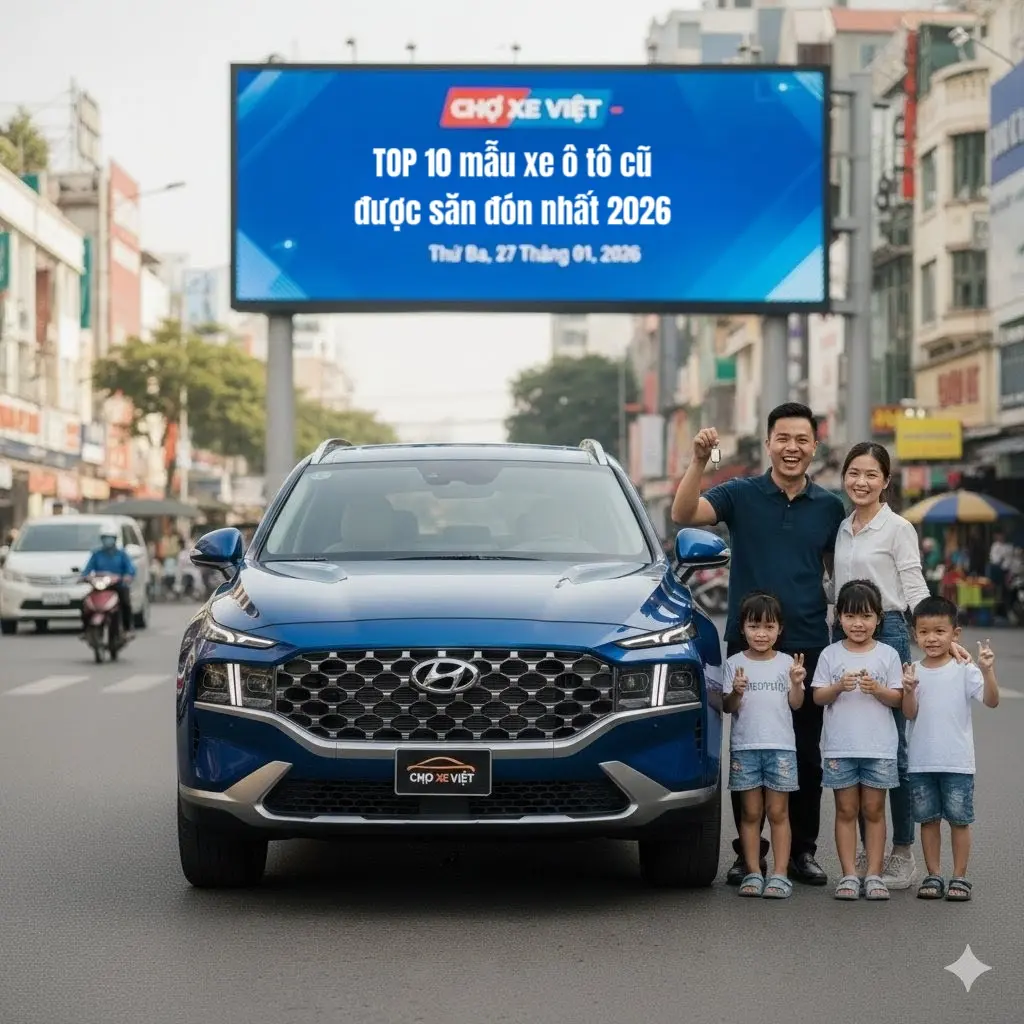 SUV cũ Hyundai SantaFe mạnh mẽ an toàn trên Chợ Xe Việt