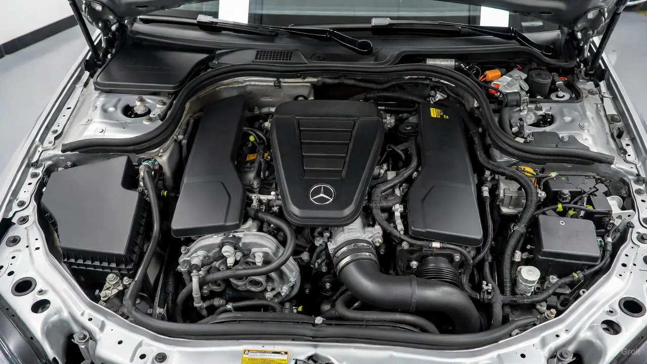 Khoang động cơ Mercedes E Class 2026
