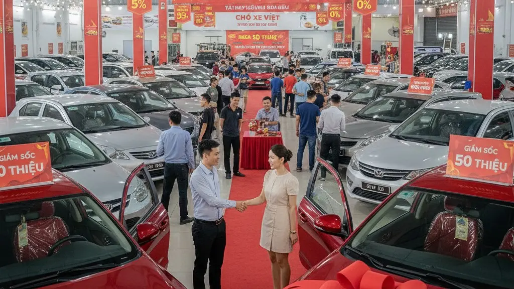 Chương trình xả kho xe ô tô cũ giá gốc và tặng gói phụ kiện tại Chợ Xe Việt