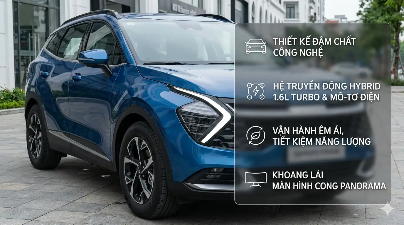 Kia Sportage Hybrid 2026 công nghệ hiện đại và vận hành êm ái cho người dùng cá nhân