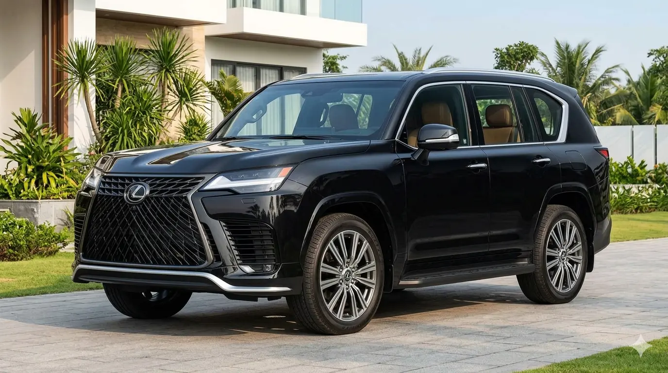 Lexus LX600 2026 màu đen quyền lực mệnh danh là chuyên cơ mặt đất