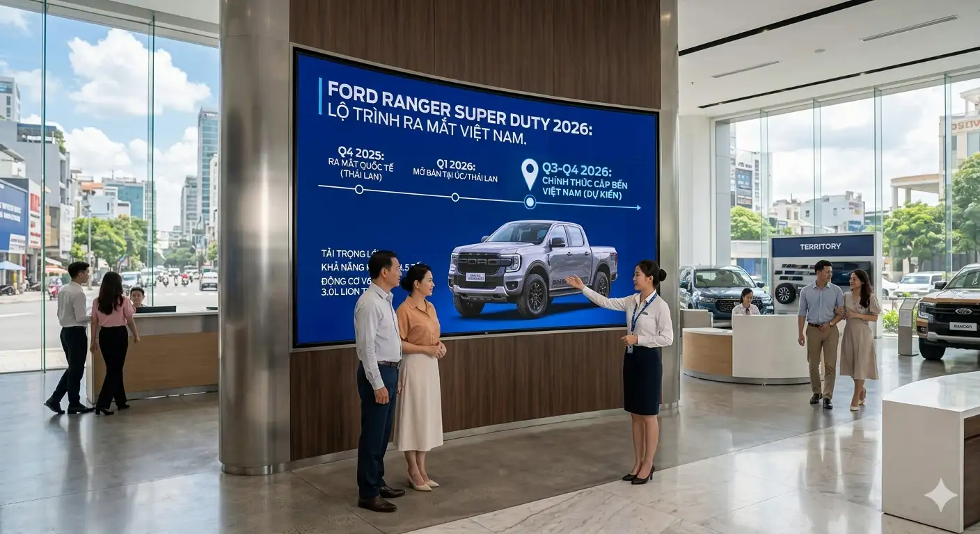 Lộ trình dự kiến Ford Ranger Super Duty 2026 về Việt Nam vào quý 3 và quý 4 năm 2026