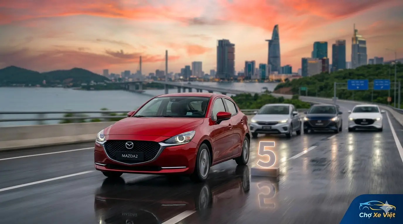 Mazda2 chốt danh sách 5 mẫu sedan bán chạy nhất với ưu thế xe nhập khẩu nguyên chiếc.