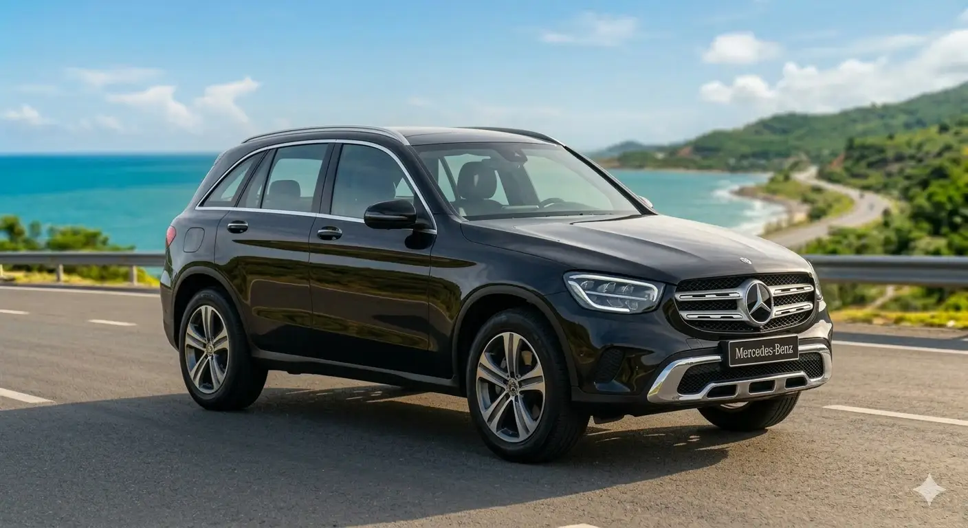 Xe sang Mercedes-Benz GLC 300 cũ đời 2023 màu đen đẳng cấp.