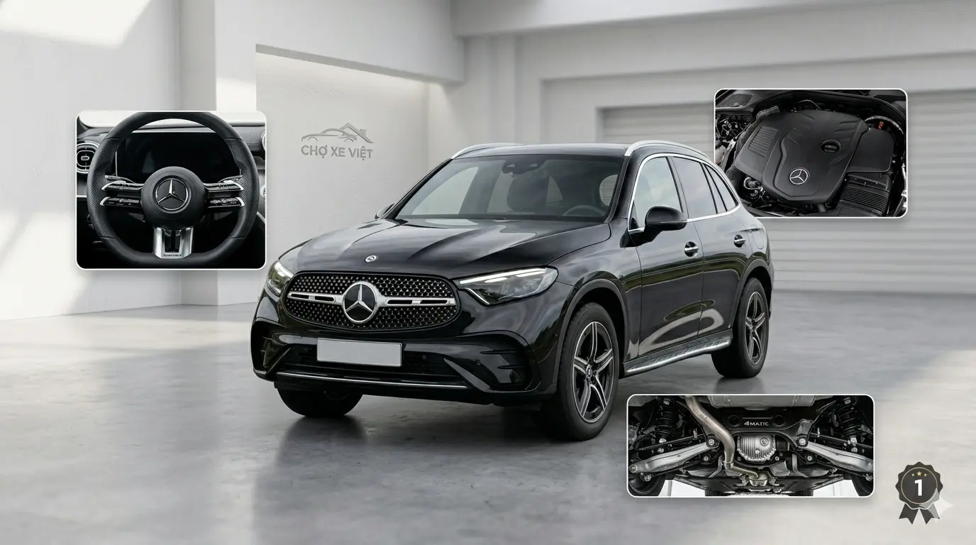 Đánh giá khả năng vận hành và hệ thống trợ lực điện biến thiên theo tốc độ trên Mercedes-Benz GLC 300 4Matic đời 2023