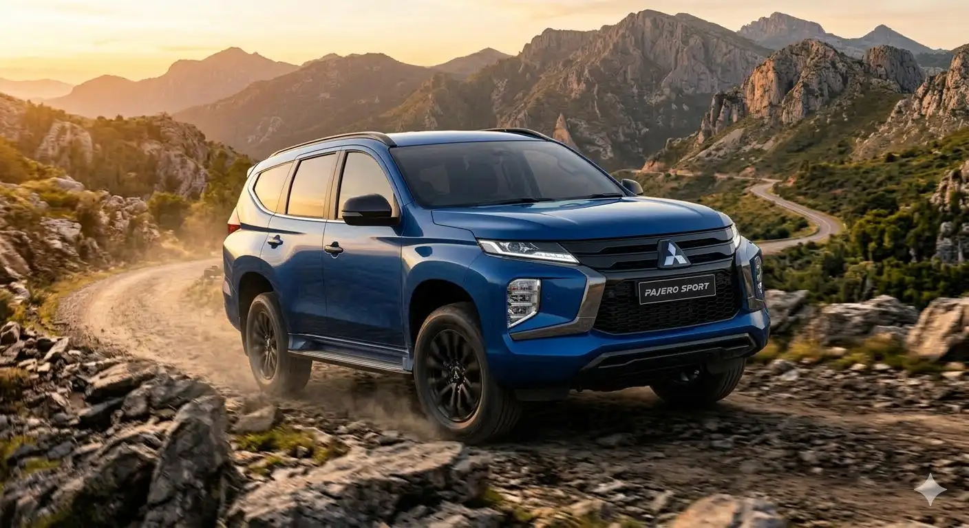 Mitsubishi Pajero Sport 2023 màu xanh dương đậm chất SUV việt dã.