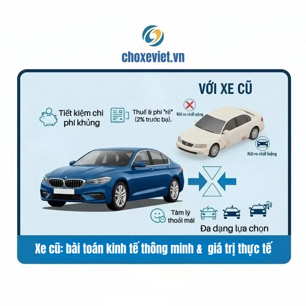 Năm 2026 nên mua xe cũ hay xe mới