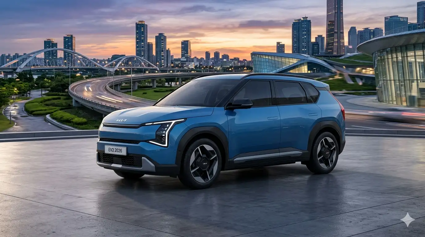 Thiết kế ngoại thất Star Map hiện đại của xe thuần điện Kia EV3 đời 2026