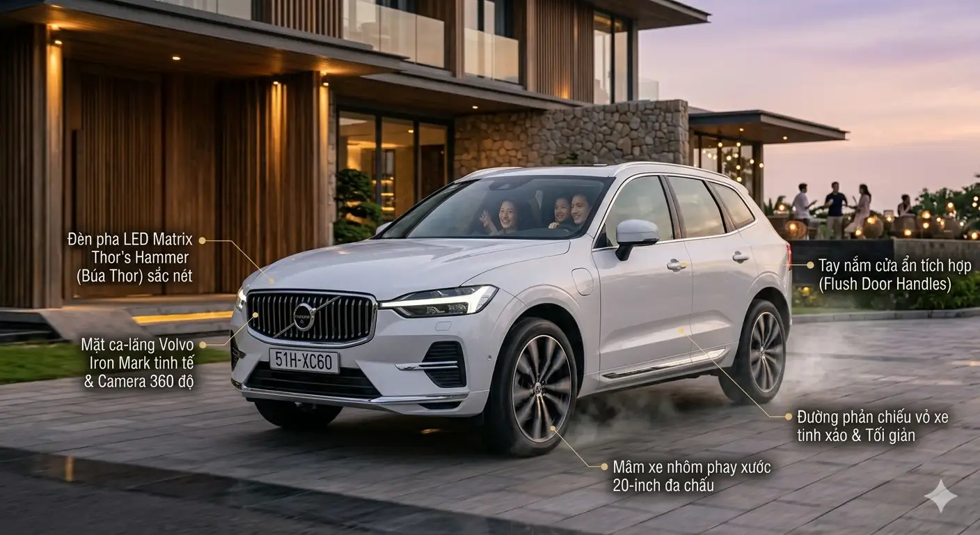 Vẻ đẹp tinh tế và bền vững của SUV hạng sang Thụy Điển Volvo XC60 2026.