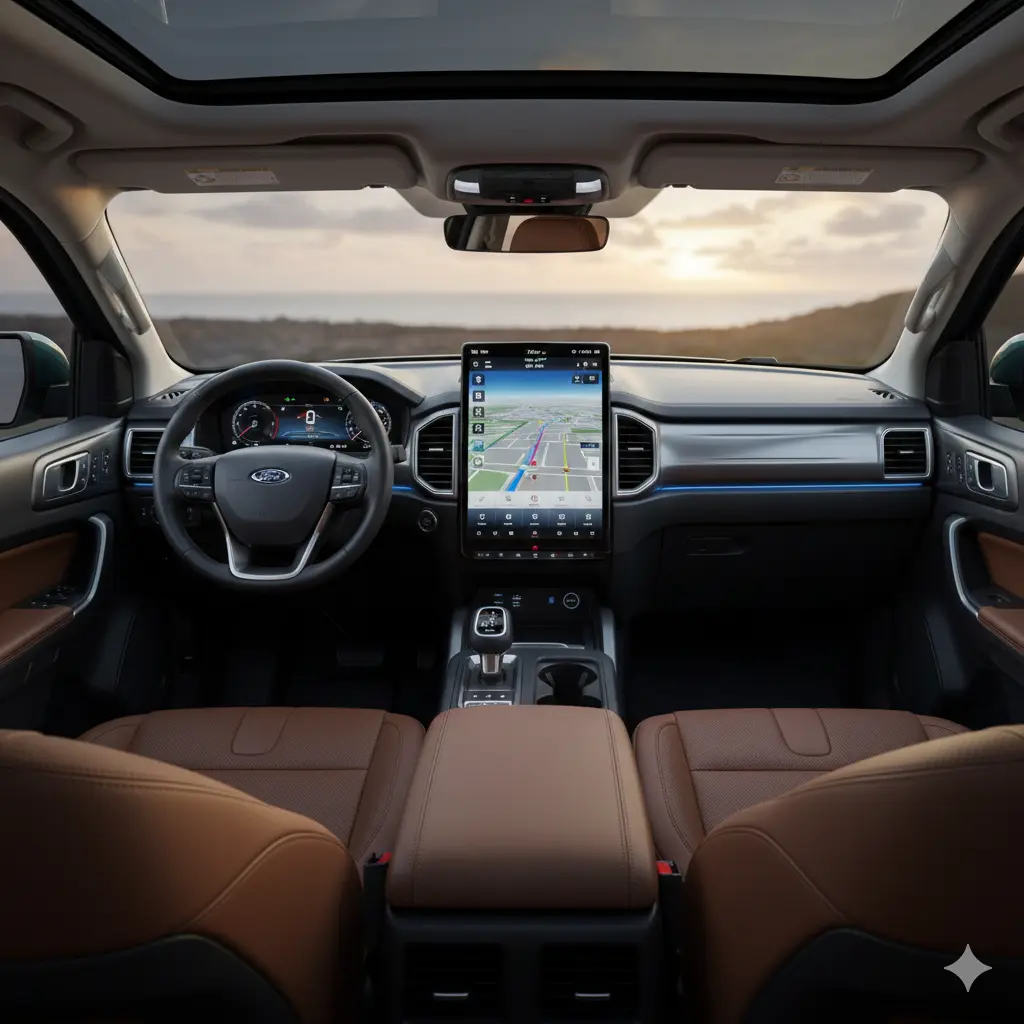 Nội thất khoang lái xe Everest 2026