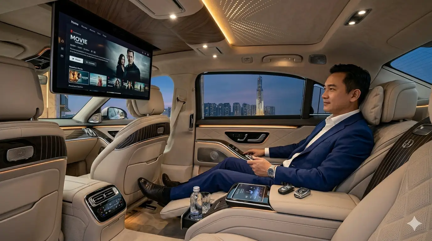 Tiện nghi khoang lái và hàng ghế sau hạng thương gia trên các dòng sedan hạng sang