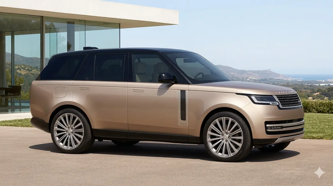 SUV hạng sang Range Rover Autobiography 2026 màu vàng đồng uy nghi