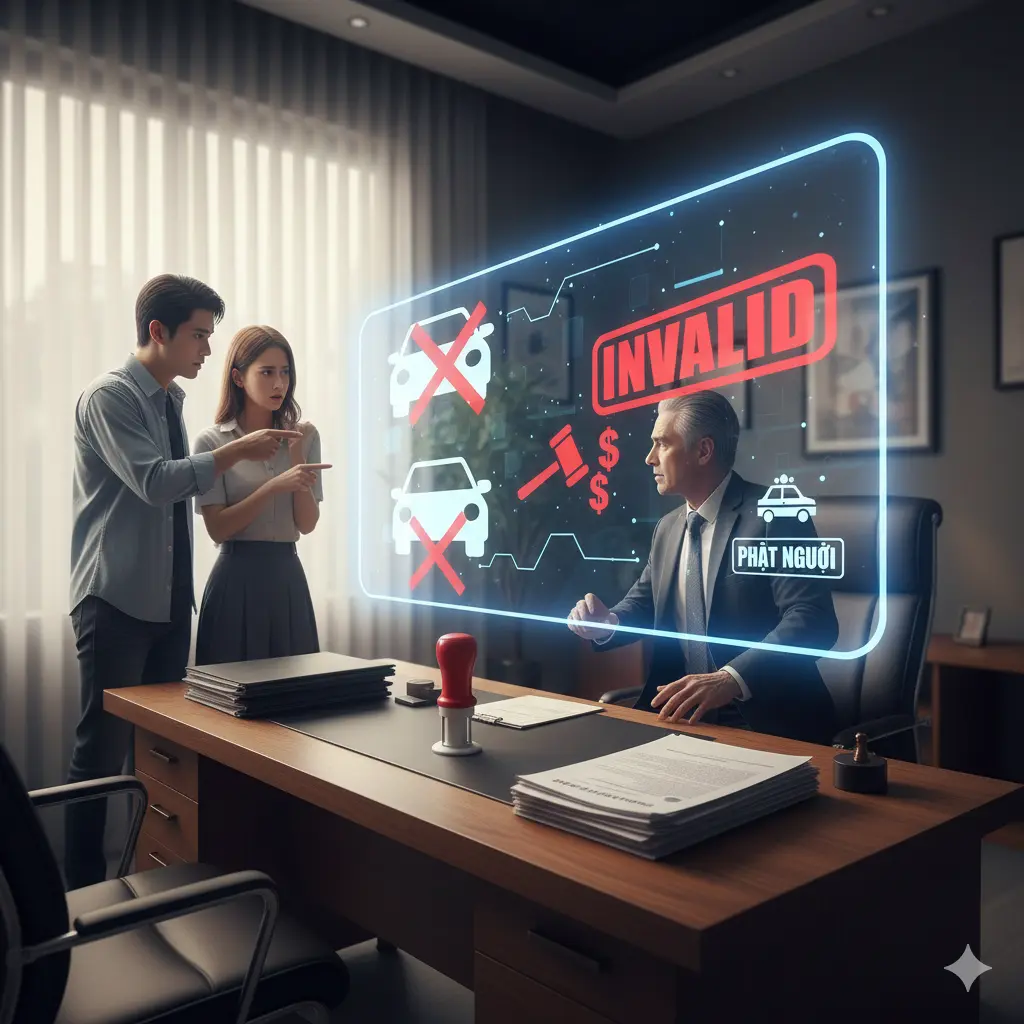 Rủi ro pháp lý khi mua xe chính chủ