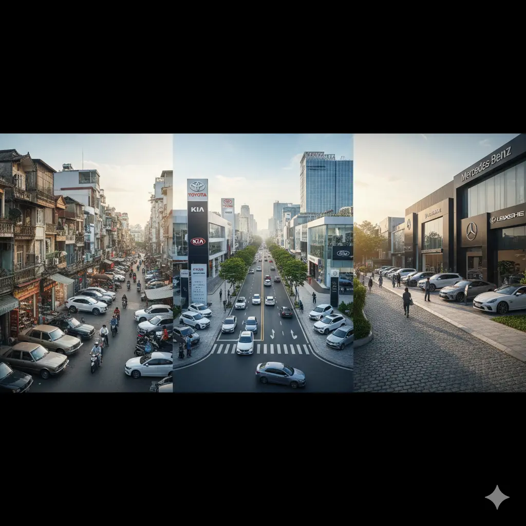 Các tuyến đường showroom ô tô lớn nhất tại TP.HCM