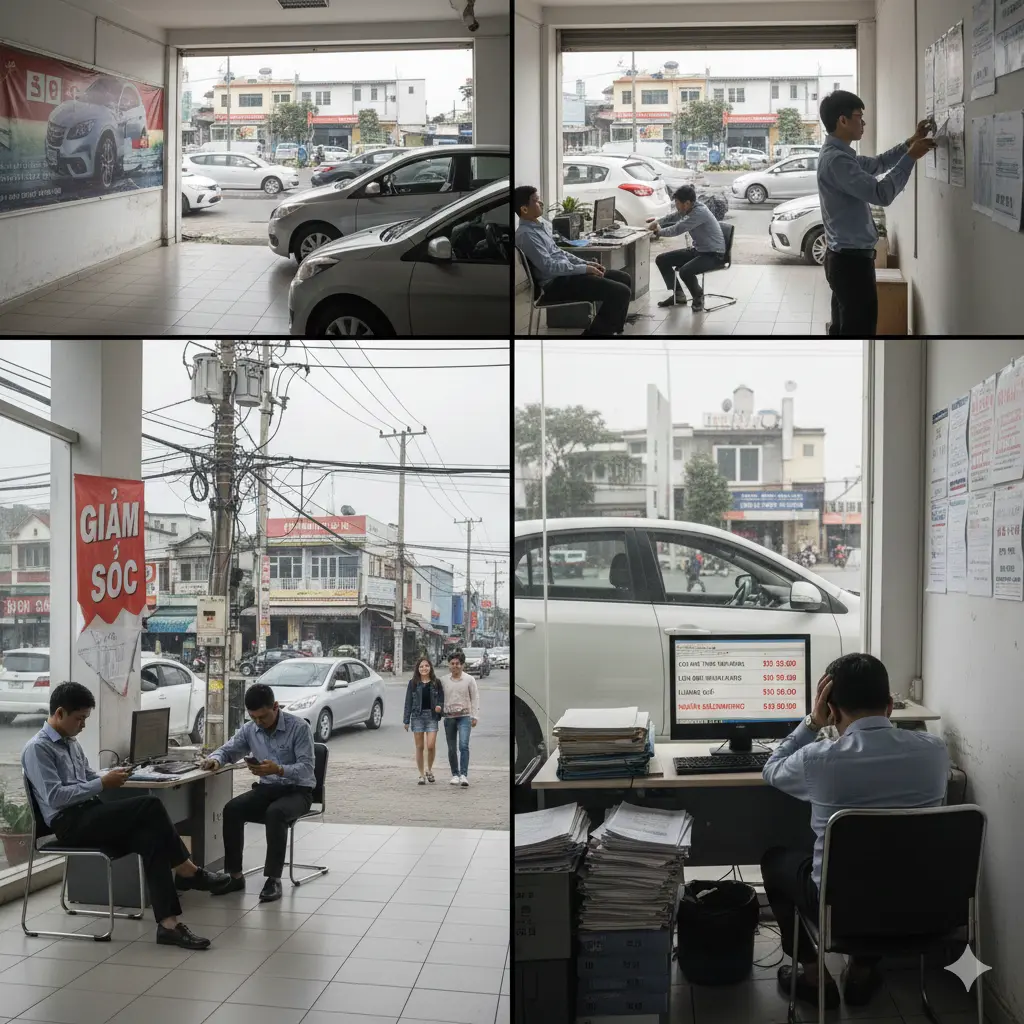 Những khó khăn về chi phí mặt bằng và quản lý của salon ô tô truyền thống