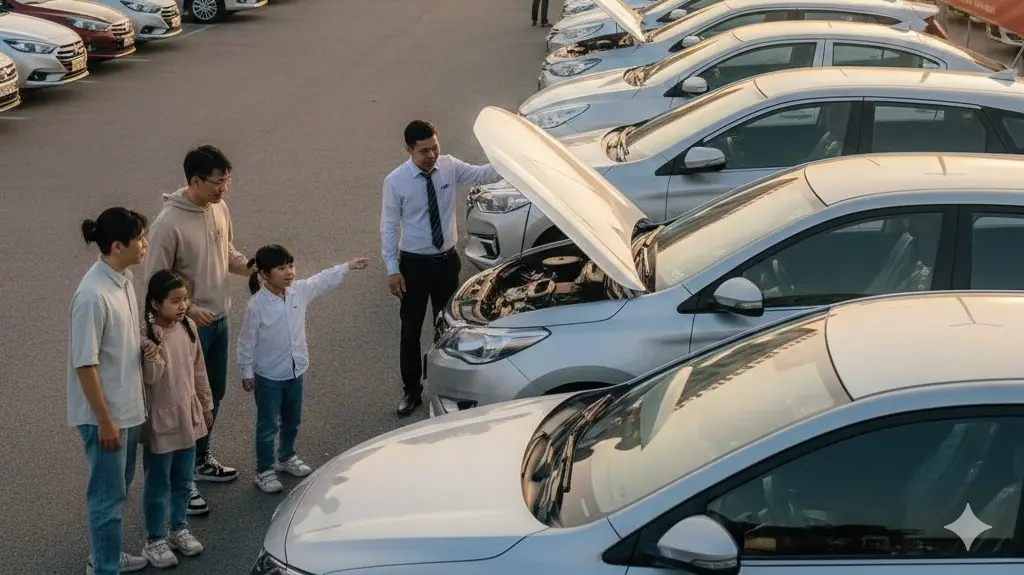 Toan canh thi truong o to cu sau Tet Binh Ngo 2026 soi dong tai Cho Xe Viet