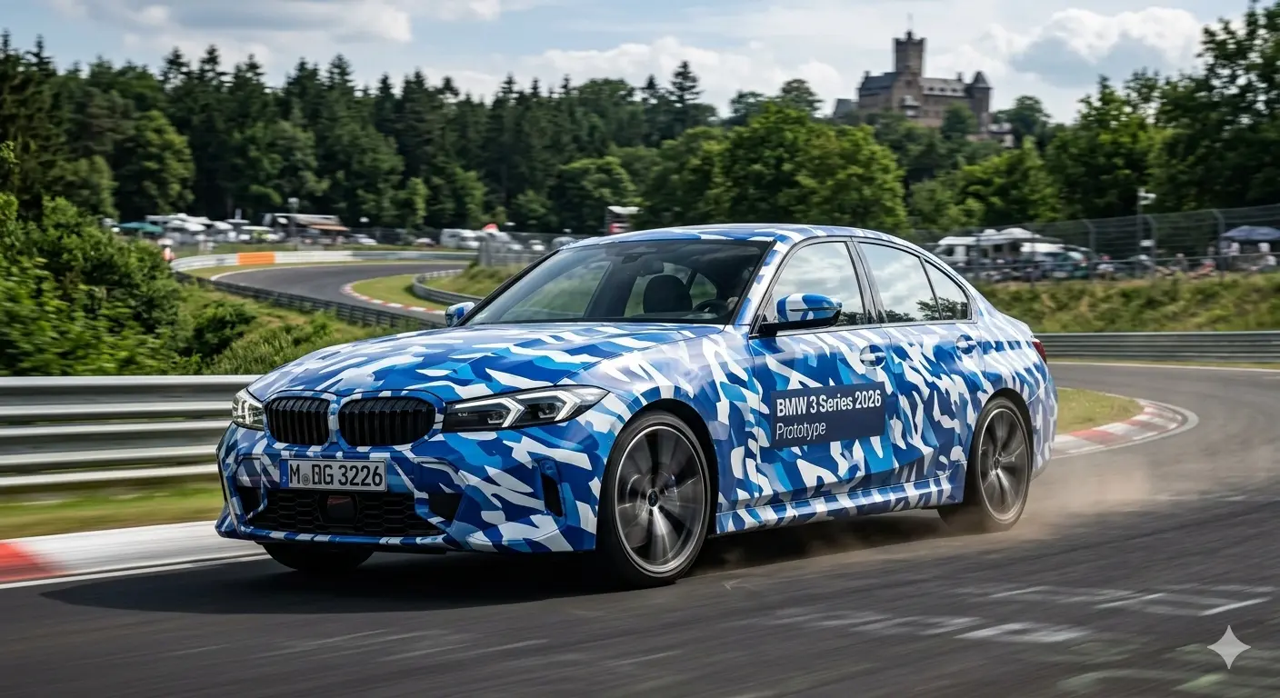 Cận cảnh ngoại thất BMW 3 Series 2026 thế hệ mới với ngôn ngữ thiết kế Neue Klasse tối giản và hiện đại.