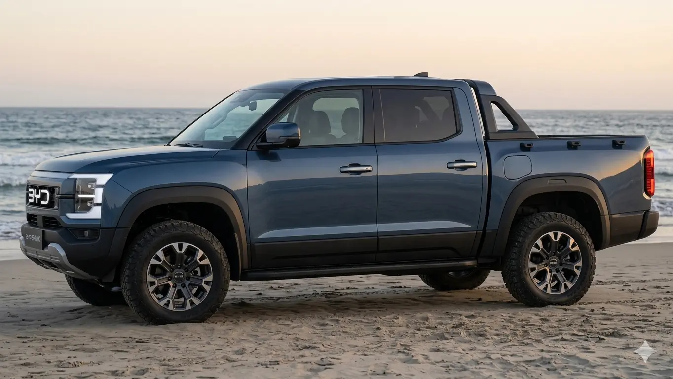 Ảnh chụp phần thân xe bán tải BYD Shark 6 Performance 2026