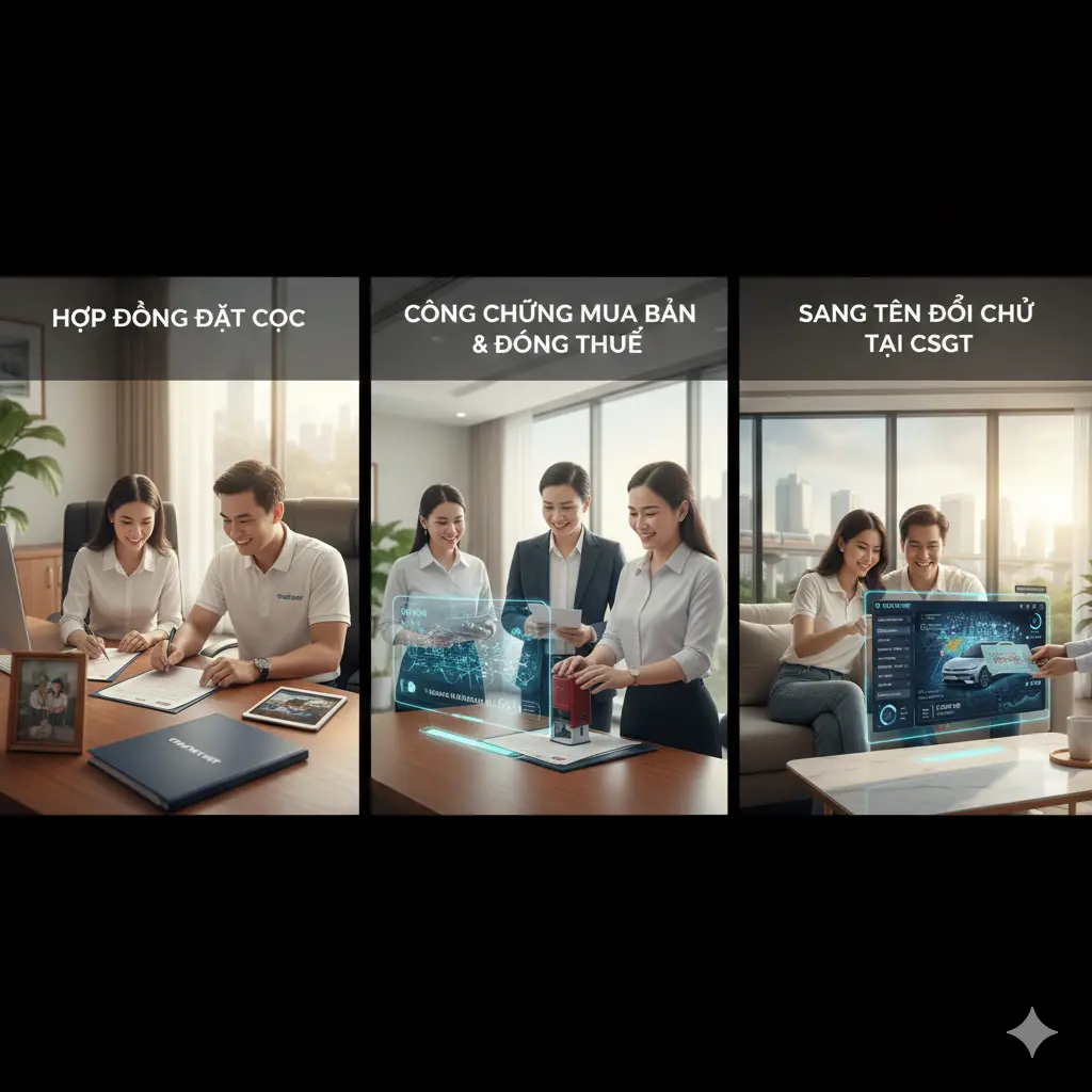 Quy trình thủ tục pháp lý và sang tên xe ô tô