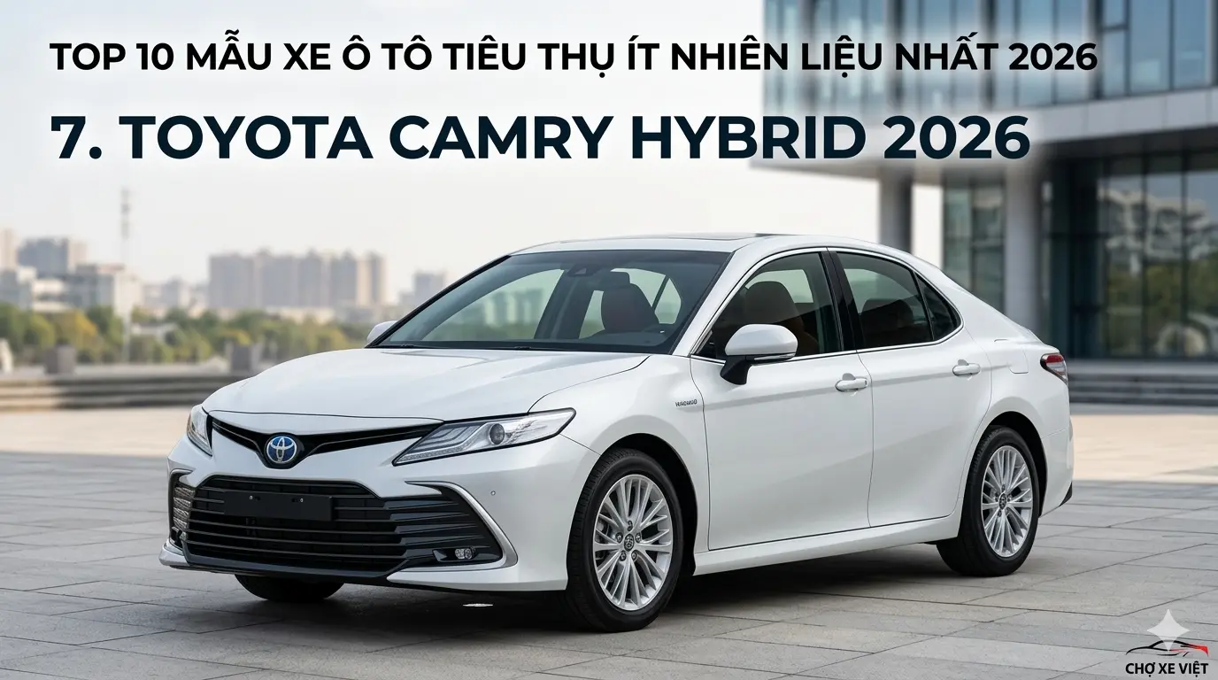 Toyota Camry Hybrid 2026 mẫu xe sang tiết kiệm nhiên liệu hàng đầu