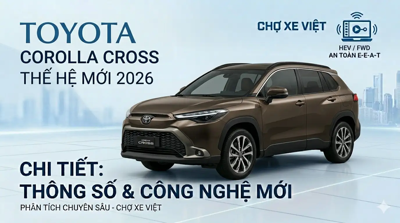 Toyota Corolla Cross 2026 thiết kế mới trên nền tảng khung gầm TNGA bền bỉ