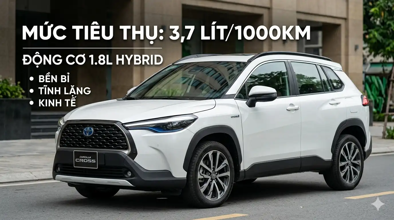 Xe Toyota Corolla Cross Hybrid 2026 màu trắng vận hành bền bỉ và kinh tế