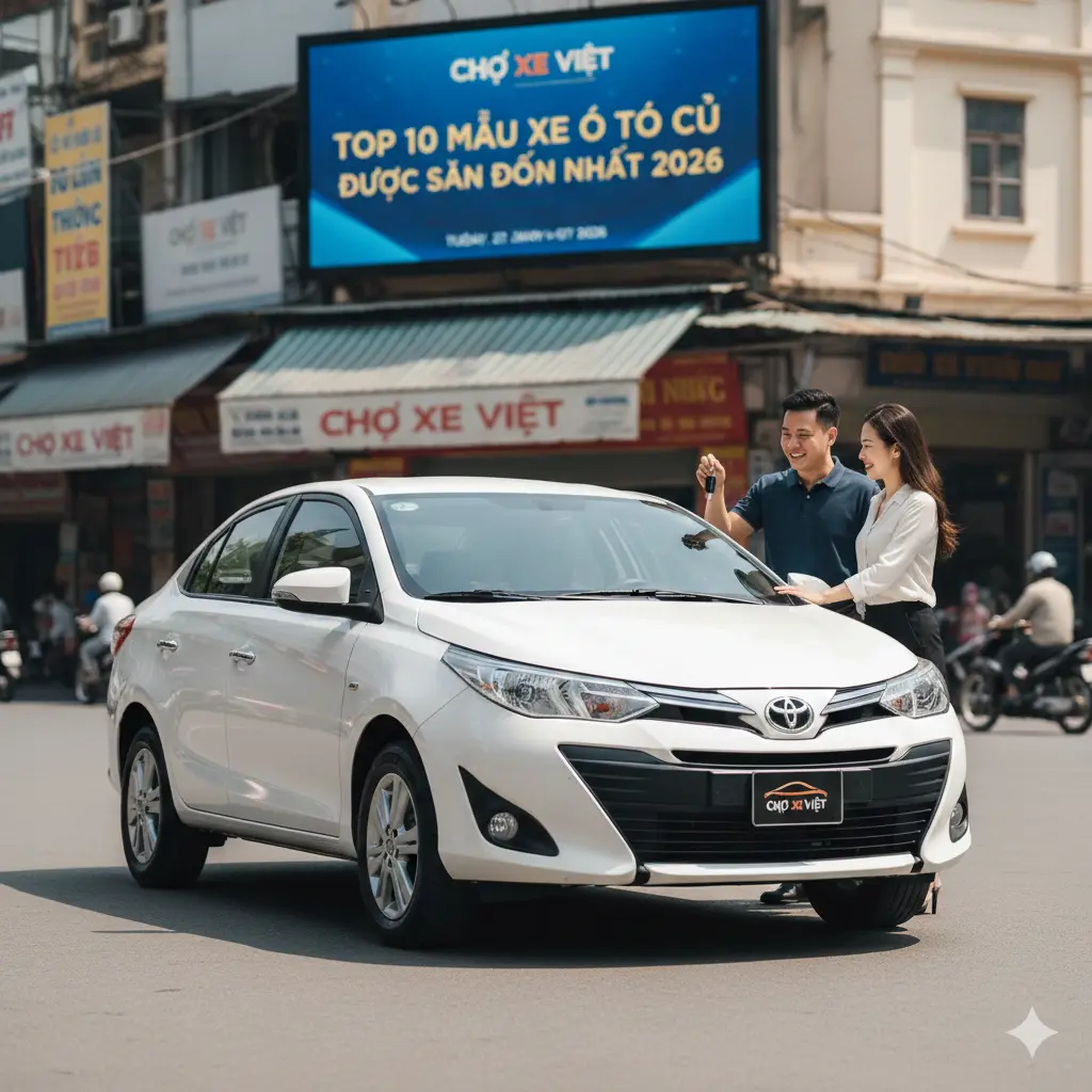 Mua xe ô tô cũ Toyota Vios bền bỉ tiết kiệm nhiên liệu tại Chợ Xe Việt 2026